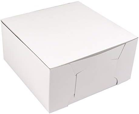 O’Crème Cake Boxes – White Bakery Boxes – 8 x 8 x 5 Inch Pastry Containers – Kraft Bakery Boxes for Holding and Displaying your Pastries - Pack of 5 - Image 5
