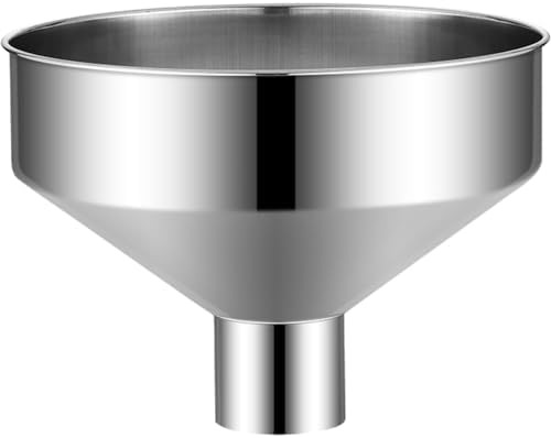 Large Funnel Kitchen Funnel Maximum 12-inch Wide Mouth Food Grade Metal Stainless Steel Mouth Factory use Juice Milk Beer (Top 9.84" Bottom 3.15") by Unknown