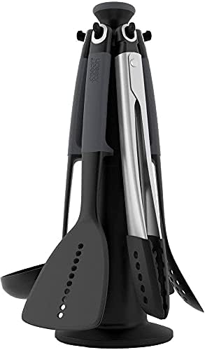 Joseph Joseph Elevate Carousel Nylon Kitchen Utensil Set with Rotating Storage Stand, 6-piece, Gray by Unknown