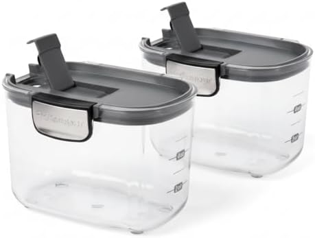 Progressive International ProKeeper+ Clear Plastic Airtight Food Baker's Kitchen Storage Organization Container Canister Set with Magnetic Accessories, 2- Piece Set (Specialty Sugar 1.5-Quart) - Image 3