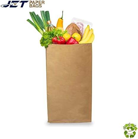 JET PAPER BAGS - Brown Lunch Bags [250 Pcs] - Heavy Duty, Kraft Paper Sandwich Bags, Snack Bags, Treat Bags, Bread Bags, Lunch Bags, Reusable Small Grocery Bags - Recyclable 16 LB capacity - Image 2