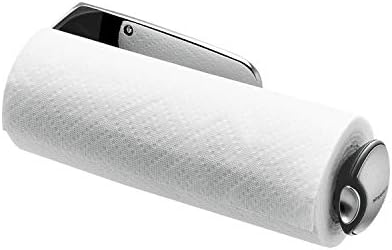 simplehuman Wall Mount Paper Towel Holder, Under-Cabinet or Wall Mounted Rack, Horizontal or Vertical Install, One-Handed Tear with Tension Spring, Quick-Release Knob, Brushed Stainless Steel - Image 2