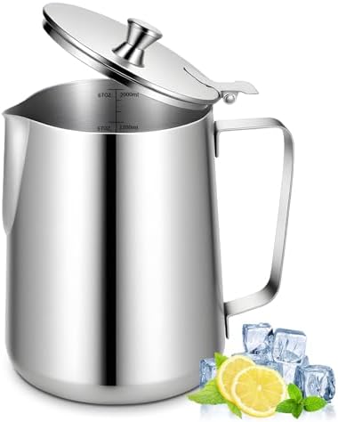 67 oz 304 Stainless Steel Pitcher with Lid by Unknown