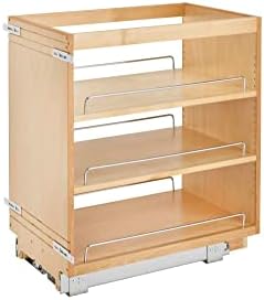 Rev-A-Shelf 14" Pullout Kitchen Cabinet Storage Organizer Slide Out Pantry Spice Rack with Adjustable Shelves for 14.5" W Cabinet Opening, 448-BC-14C by Rev-A-Shelf