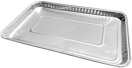 PACTOGO 11" x 7" x 0.75" Oblong Disposable Aluminum Foil Danish Cake Pans - Shallow Baking Sheets Ideal for Sweets, Cakes, Cookies (Pack of 25) by PACTOGO
