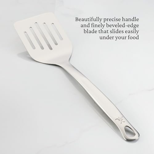 Hestan Provisions Chef's Tools, Slotted Spatula/Turner, (13-Inch), Artisan-Polished Stainless Steel - Image 2