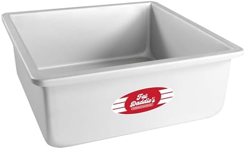 Fat Daddio's PSQ-10104 Anodized Aluminum Square Cake Pan, 10 x 4 Inch by FatDaddios