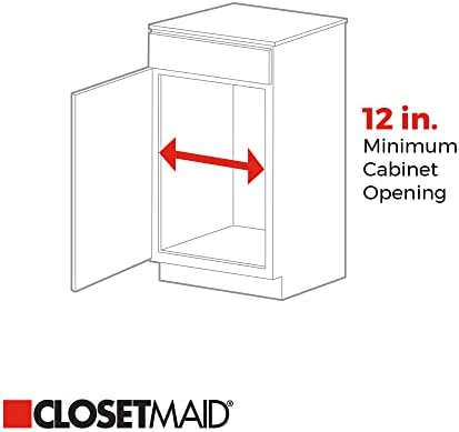 ClosetMaid 11 in. Pull Out Cabinet Organizer, 2 Tier, Heavy Duty, Slide Out Pantry Shelves Drawers for Kitchen, Bathroom, White - Image 3