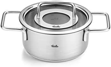 Fissler Pure Collection 4-Piece Stainless Steel Saucepan Set with Glass Lid (Stock Pot 16/20/24cm, Casserole 20cm - All with Glass Lid) Induction, Made in Germany, Uncoated - Image 3