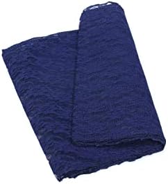 MDS Pack of 12 Wedding 12 x 108 inches Lace Table Runner for Wedding, Decorations for Birthday Parties, Banquets, Graduations, Engagements, Suitable All Dinner Tables - Navy Blue - Image 6