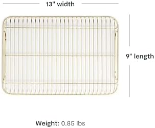Caraway Stainless Steel Cooling Rack Set | 2x 9" x 13", For Cooling Baked Goods, Icing, and More, Designed to Fit Into Our Small Baking Sheet, Gold - Image 3