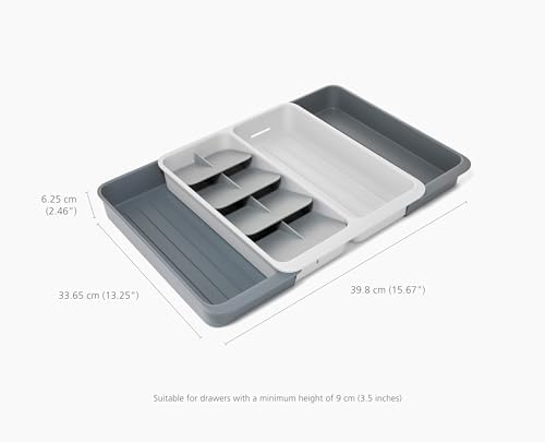 Joseph Joseph DrawerStore Expanding Tiered Flatware Cutlery, Utensil, and Gadget Tray, Expandable In-Drawer Kitchen Space-Saving Organizer, Recycled Plastic - Image 4