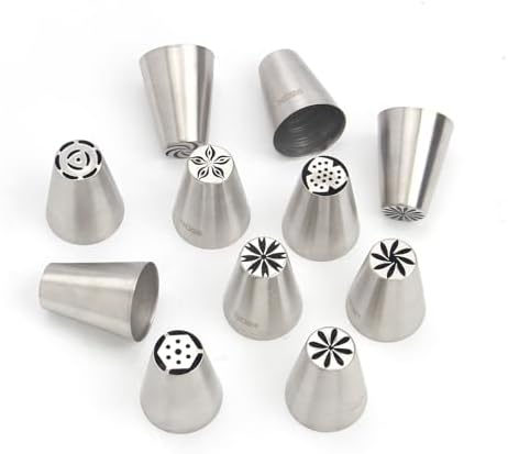 11 Pcs Small Stainless Steel Russian Flower Icing Tips Set - Image 7