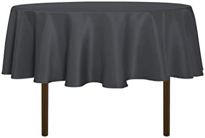 sancua Round Tablecloth, 80 Inch, Grey by sancua