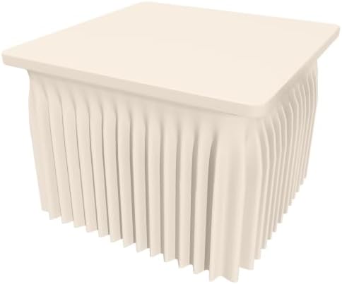 Smiry Spandex Elastic Fitted Table Cloth Skirt for 3FT Square Table by Smiry