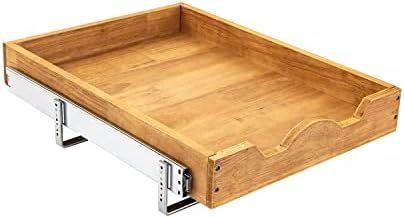 DINDON 1 Tier Pull Out Cabinet Organizer (17"W x 21"D) Single Tier Heavy Duty Slide Out Wood Drawer Under Cabinet Shelf Organization Storage by DINDON