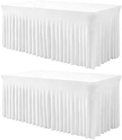 BDDC One-Piece Spandex Table Cloth Skirt for 4FT Rectangle Tables by BDDC