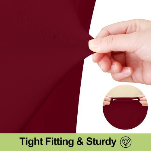 Smiry 2 Pack Spandex Elastic Fitted Table Cloth Skirt for 4FT Table - Image 3