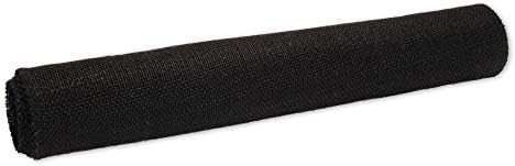 BambooMN Black 15" x 88" Vintage Burlap Table Runner for Rustic Wedding Bridal Shower Bachelorette Graduation Party Table Decor Decorations, 6 Pieces - Image 3