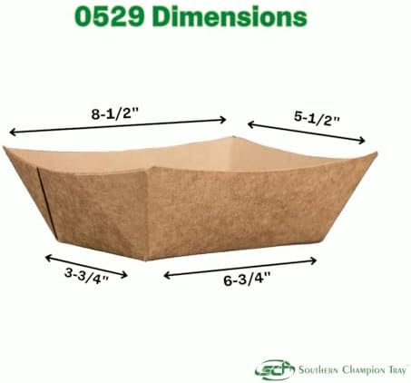 Southern Champion Tray 0529 #500 ECO Kraft Paperboard Food Tray, 5 lb Capacity (Case of 500) - Image 6
