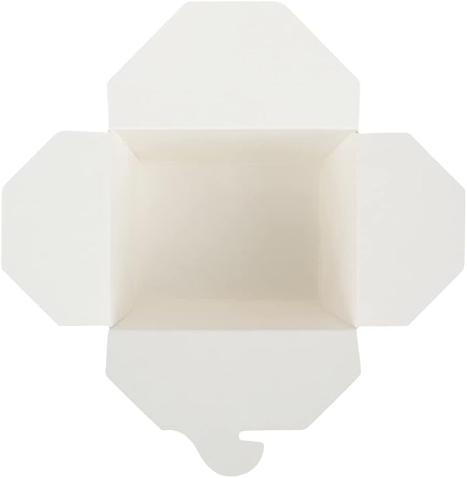 Restaurantware Chinese Take Out Boxes 200 Pack of 8 oz Grease-resistant Party Take Out Food Containers Disposable Stackable Asian Square White Paper To Go Boxes For Restaurants - Image 18