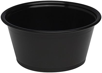 Dixie 3.25 oz. Plastic Portion Cup by GP PRO (Georgia-Pacific), Black, PP325BLACK, 2,400 Count (200 Cups Per Sleeve, 12 Sleeves Per Case) by Georgia-Pacific