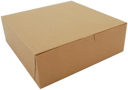 SCT 0957K Kraft Paperboard Non Window Lock Corner Bakery Box, 9" Length x 9" Width x 3" Height (Case of 250) by SouthernChampionTray