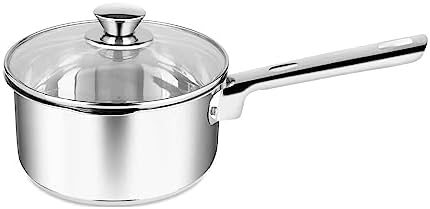 Penguin Home Professional Induction-Safe Saucepan with Lid, Stainless Steel, 18 cm, 2 L by Penguin+Home