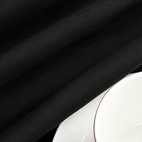 8 Pack Black Round Tablecloths, Diameter of 90 inch - Image 4