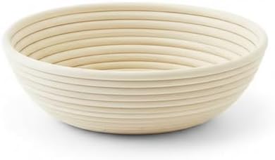 8" Round Banneton Proofing Basket – Premium Artisan Rattan Bread Proofing Basket for Sourdough, Boules, Artisan Bread Baking, Brotform Dough Rising by The Lucky Clover Trading by TheLuckyCloverTradingCo