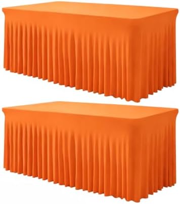 BDDC One-Piece Spandex Table Cloth Skirt for 8FT Rectangle Tables by BDDC