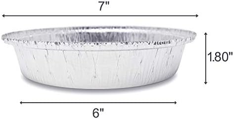 (360 Pack) Premium 7-Inch Round Foil Pans with Plastic Dome Lids l Heavy Duty l Disposable Aluminum Tin for Roasting, Baking, or Cooking - Image 4