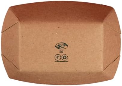 Southern Champion Tray 0509 #50 ECO Kraft Paperboard Food Tray, 1/2 lb Capacity (Case of 1000) - Image 2