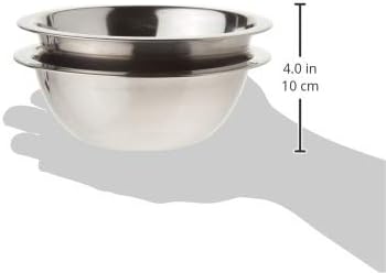 Tiger Chef Mixing Bowls Standard Weight Stainless Steel, Mirror Finish, 3/4 Quart, 2 Pack - Image 3