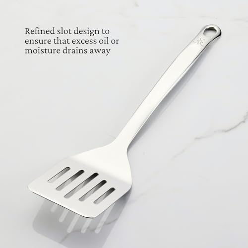 Hestan Provisions Chef's Tools, Slotted Spatula/Turner, (13-Inch), Artisan-Polished Stainless Steel - Image 3