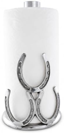 Arthur Court Horseshoe Paper Towel Holder - Decorative Aluminum Equestrian Kitchen Accessory - 12.5 Inch Tall by ArthurCourt