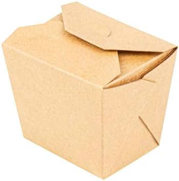 Restaurantware Bio Tek 8 Ounce Chinese Take Out Boxes 25 Greaseproof Food To Go Boxes - Tab-Lock Microwavable Kraft Paper Take Home Boxes Disposable For Restaurants Catering And Parties - Image 2