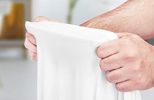 MDS® Pack of 15 Spandex Tablecloth 4FT Tight Fitted Stretch Table Cover – Washable Wrinkle-Free Reusable Elastic Patio Tablecloth for Wedding, Party, Banquet, Trade Show, Event Décor - White - Image 3