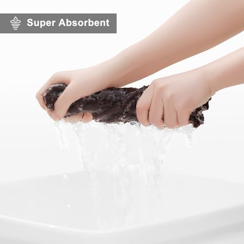 Homaxy 12 Pack Super Soft Absorbent Dish Towels, 10" x 20", Brown - Image 3
