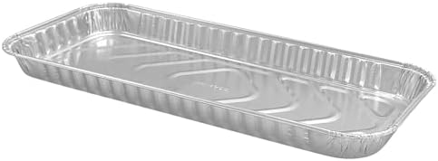 PACTOGO 12" x 5" x 1" Disposable Aluminum Foil Oblong Danish Cake Pans - Ideal Baking Tins for Sweets, Cakes, Cookies, Brownies (Pack of 12) by PACTOGO