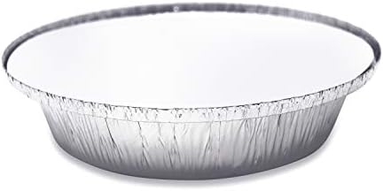 Fig & Leaf (45 Pack) Premium 9-Inch Round Foil Pans with Board Lids l Heavy Duty l Disposable Aluminum Tin for Roasting, Baking, or Cooking - Image 5