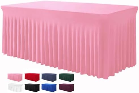 BDDC One-Piece Spandex Table Cloth Skirt for 6FT Rectangle Tables by BDDC
