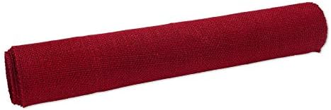 BambooMN Cranberry 15" x 88" Vintage Burlap Table Runner for Rustic Wedding Bridal Shower Bachelorette Graduation Party Table Decor Decorations, 10 Pieces - Image 3