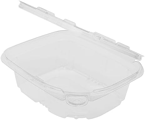 Karat 12oz PET Tamper Resistant Hinged Deli Container [200 ct] - Plastic Clamshell Food Containers, Easy Open Pull-Tab for Restaurants & Takeout - Image 7