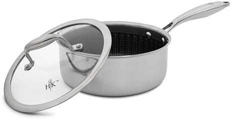 6-Piece Hybrid Pot & Lid Cookware Set, Tri-Clad Stainless Steel & PFAS-Free Ceramic Nonstick, Metal Utensil Safe, All Cooktops & Oven Safe - 6 Pcs Pot + Lids Set - Image 6
