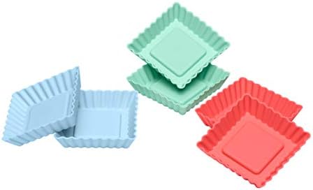 LURCH Germany Flexiform Silicone Mini Squared Tartlet - Set of 6 - Pastel Mix by Lurch