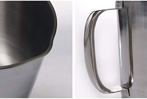 5L (169oz) 304 Stainless Steel Measuring Pitcher – Measuring Cup with Handle & Spout, Large Capacity Container for Baking, Brewing, and Restaurant Use - Maid in South Korea - Image 4