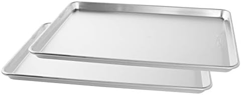 Nordic Ware Naturals Extra Large, 21 x 15 inch Baking Set - USA Made Aluminum Commercial Quality Pan for Baking or Roasting, Encapsulated Galvanized Steel Rim Prevents Warping, 2pk Big Sheet by NordicWare