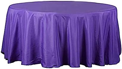 Balsa Circle 6 pcs 108 inch Purple Round Polyester Tablecloths Fabric Table Cover Linens for Wedding Party Banquet Reception Events Kitchen Dining by BalsaCircle