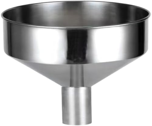 Large Kitchen Funnel Mouth Food Grade Metal Stainless Steel Mouth Maximum 15-inch Wide Factory and Home use Juice Milk Beer Oil, Soybean Milk & More (Top 7.87" Bottom 1.65") by Unknown